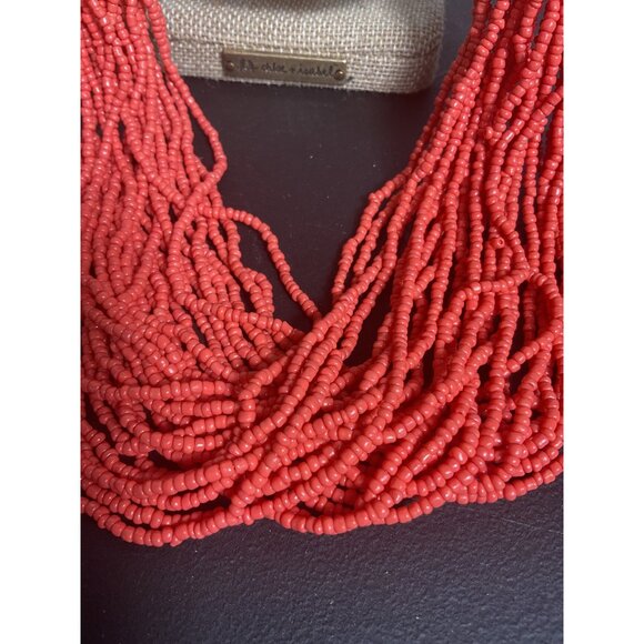 Coral & Turquoise Multi-Strand Beaded Necklace - Picture 2 of 3